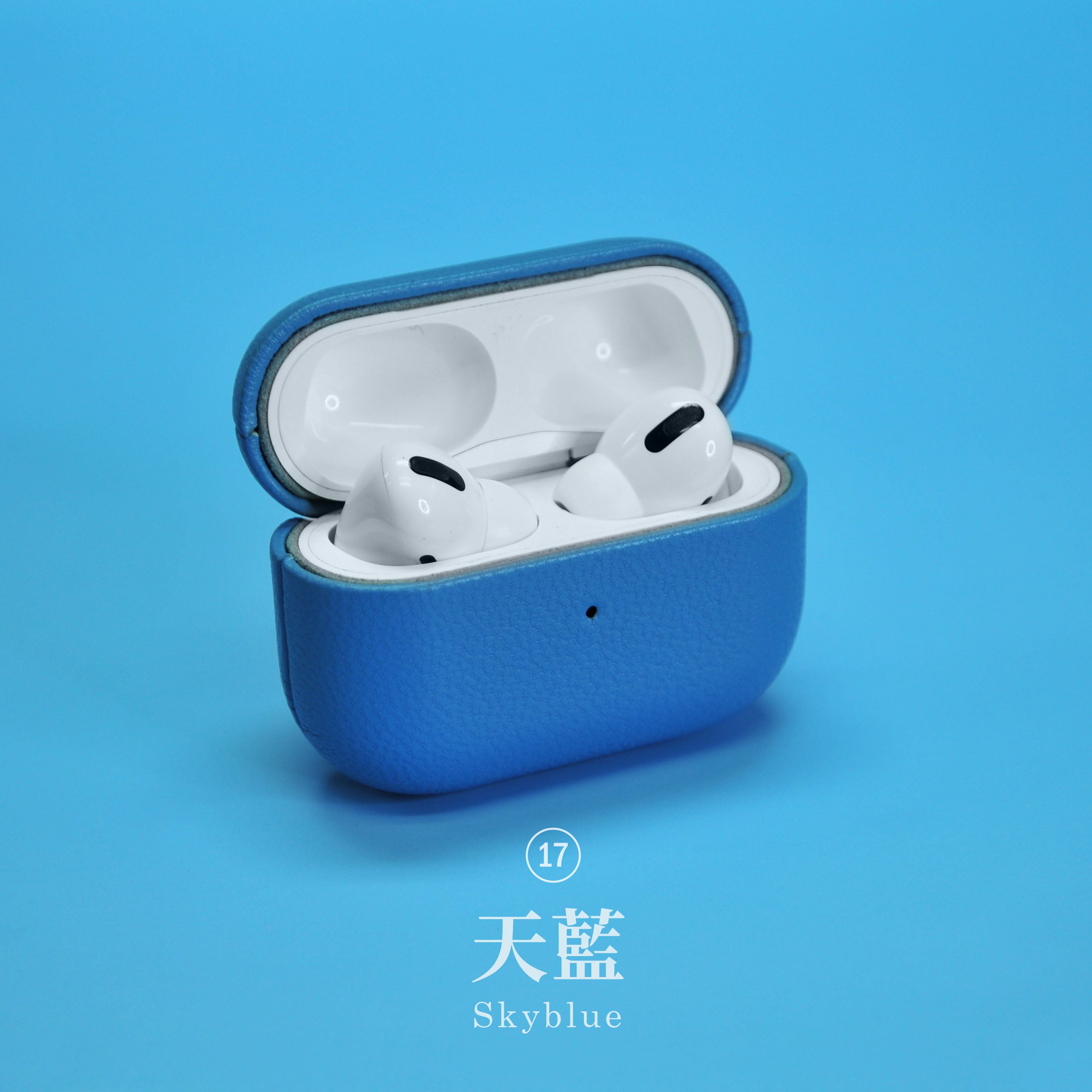 Designer Blue Leather AirPods Pro Case - Fast Delivery - iPhonecaseUK