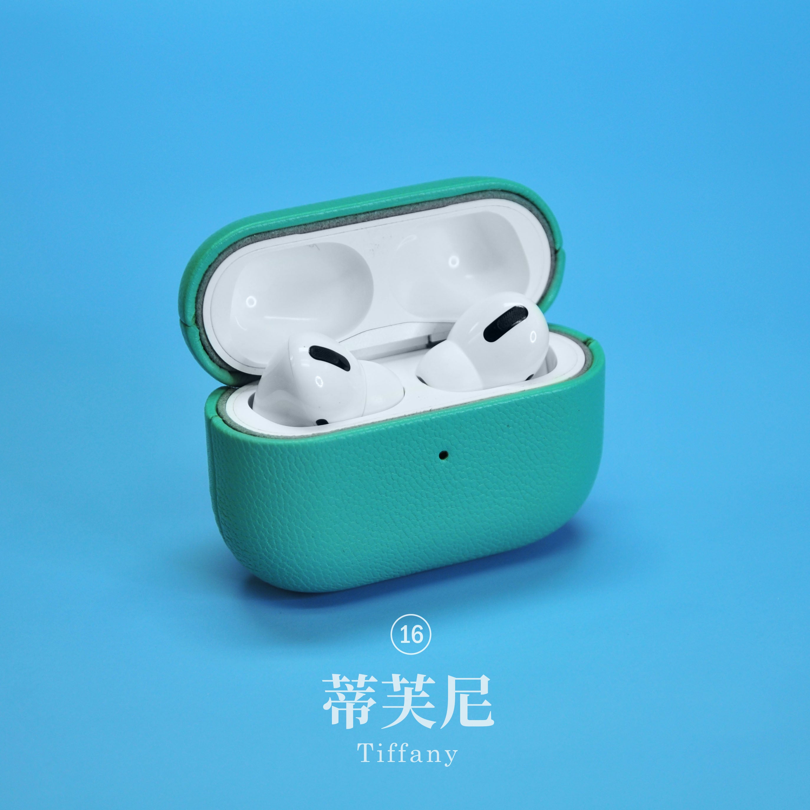 Genuine Leather AirPods Pro Case - Blue Series