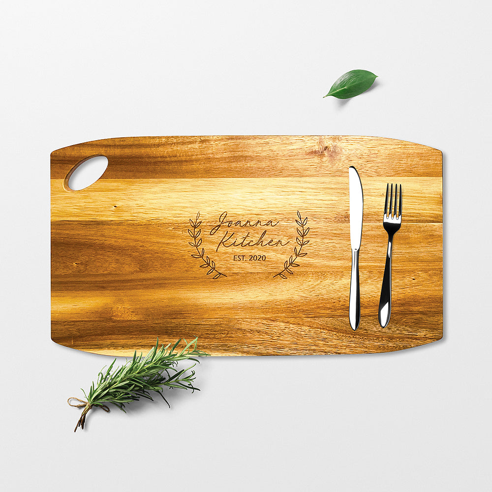 Wooden Rounded Rectangle Cutting & Serving Board